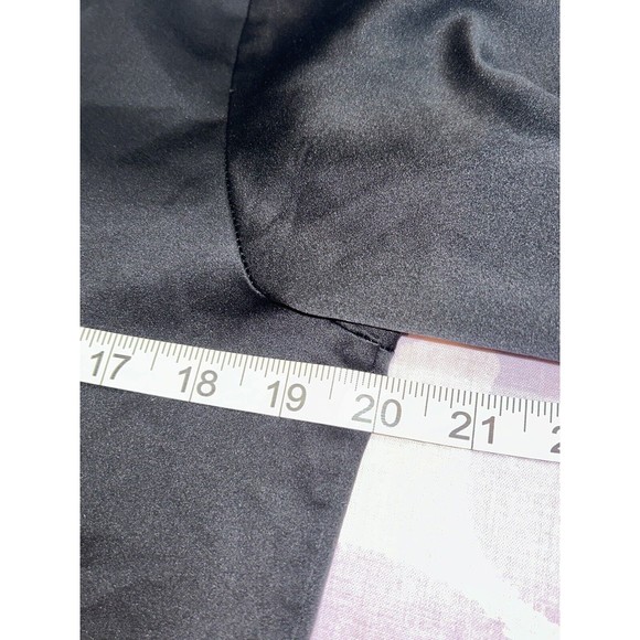 Victoria's Secret Black Satin Button Down Sleep Shirt w/White Trim Size Small - Picture 7 of 10